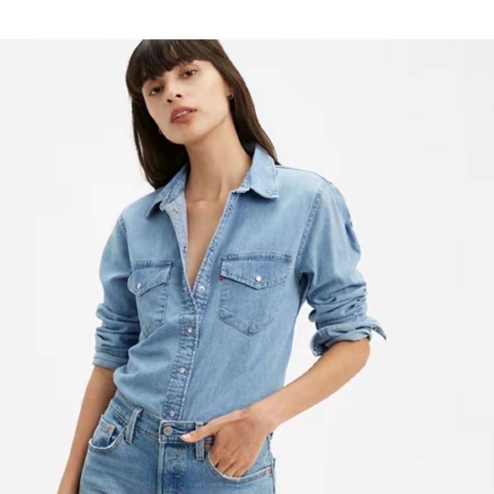 Levi's Essential Western Denim Shirt. Sz L.